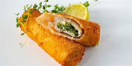 Findus Fylld sprödbakad fisk med spenatsås