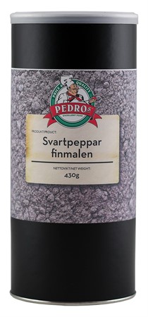 Svartpeppar malen 430g Pedros