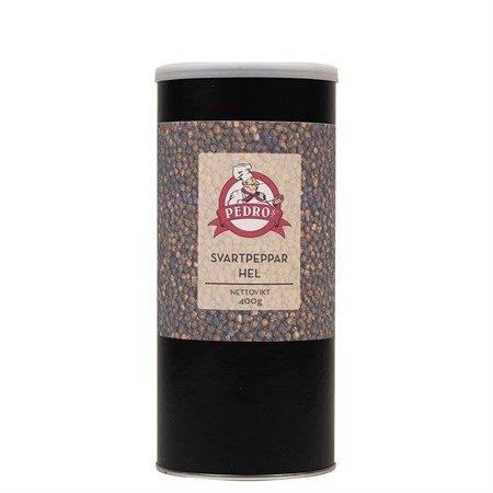 Svartpeppar hel 450g Pedros
