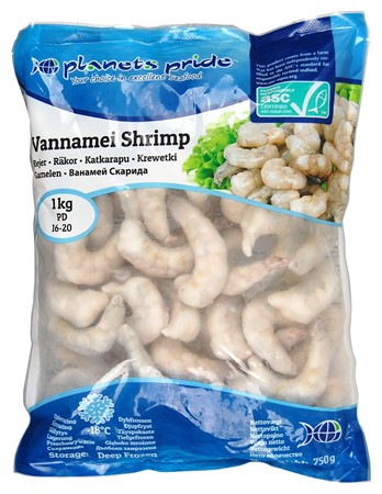 Vannameiräka 16/20 10x1kg (750gr) Planet Pride