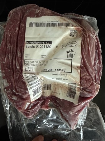 Oxfile huvud Fryst Bigard Frankrike ca15kg/krt